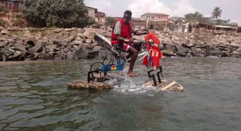 PICTURES: MEET FRANK DARKO, INVENTOR OF THE FLOATING BICYCLE